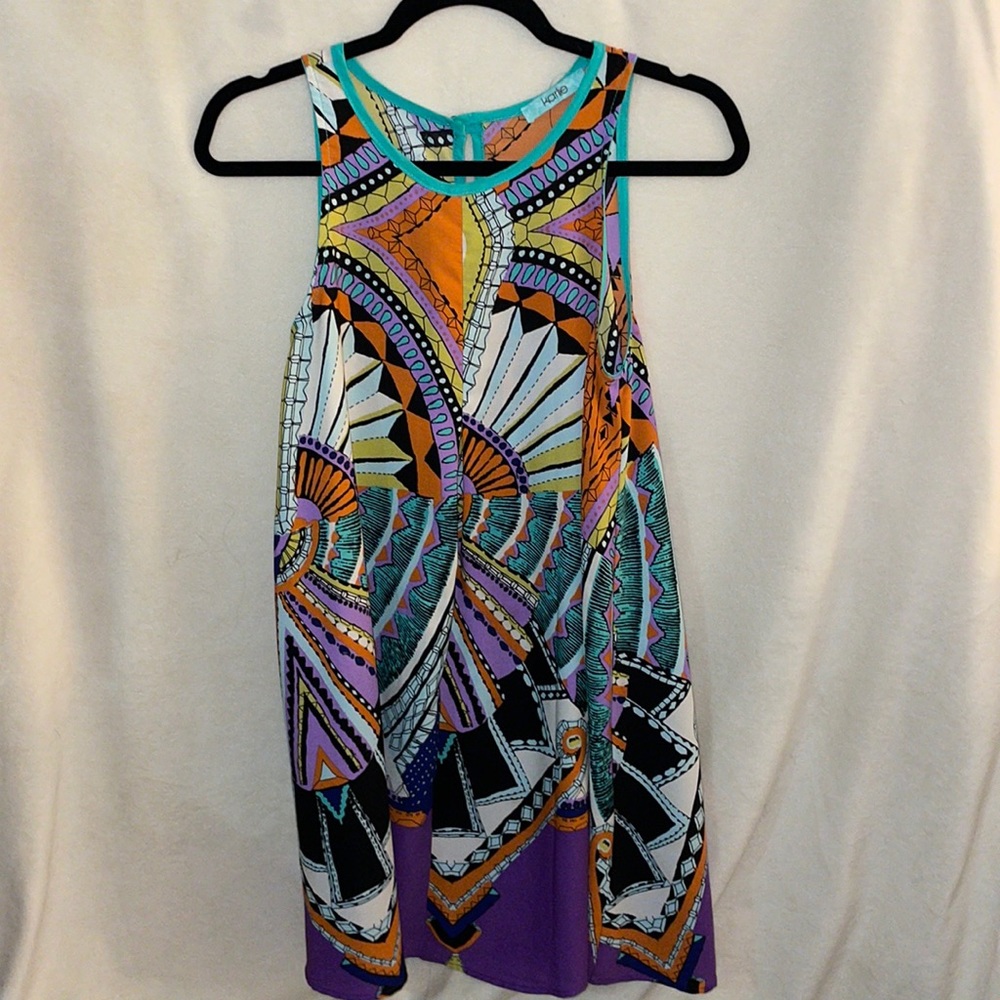 Karlie Printed Purple Sundress